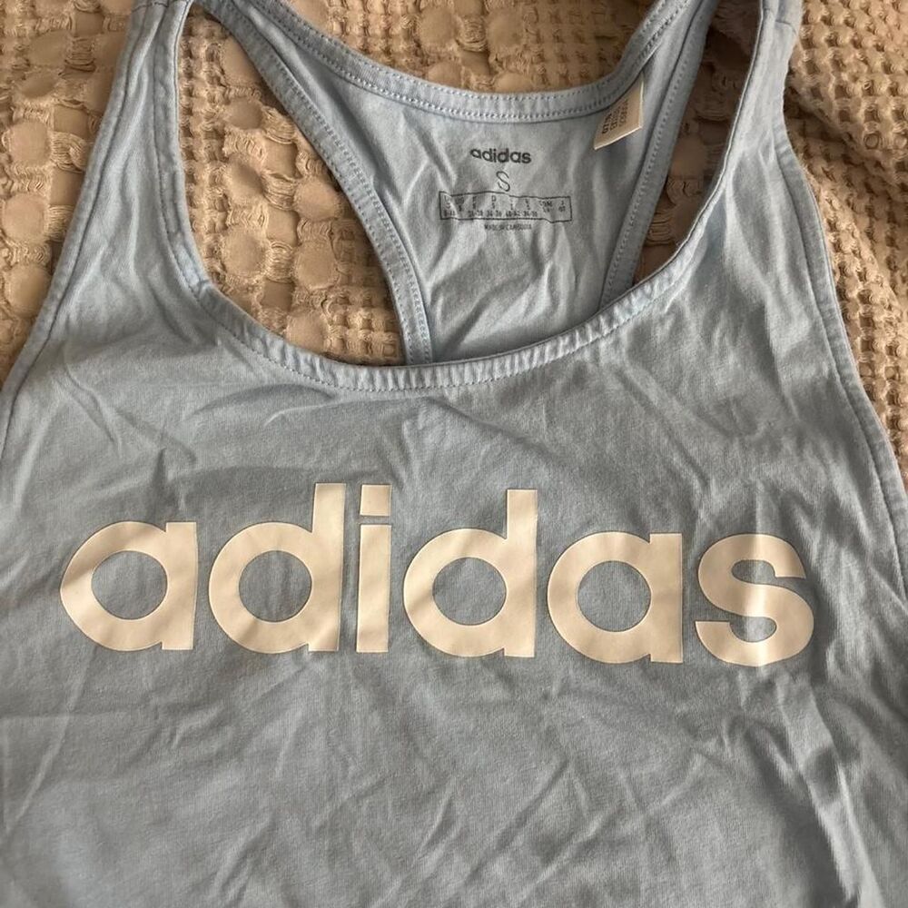Adidas Women's Blue Racerback Tank Size Small